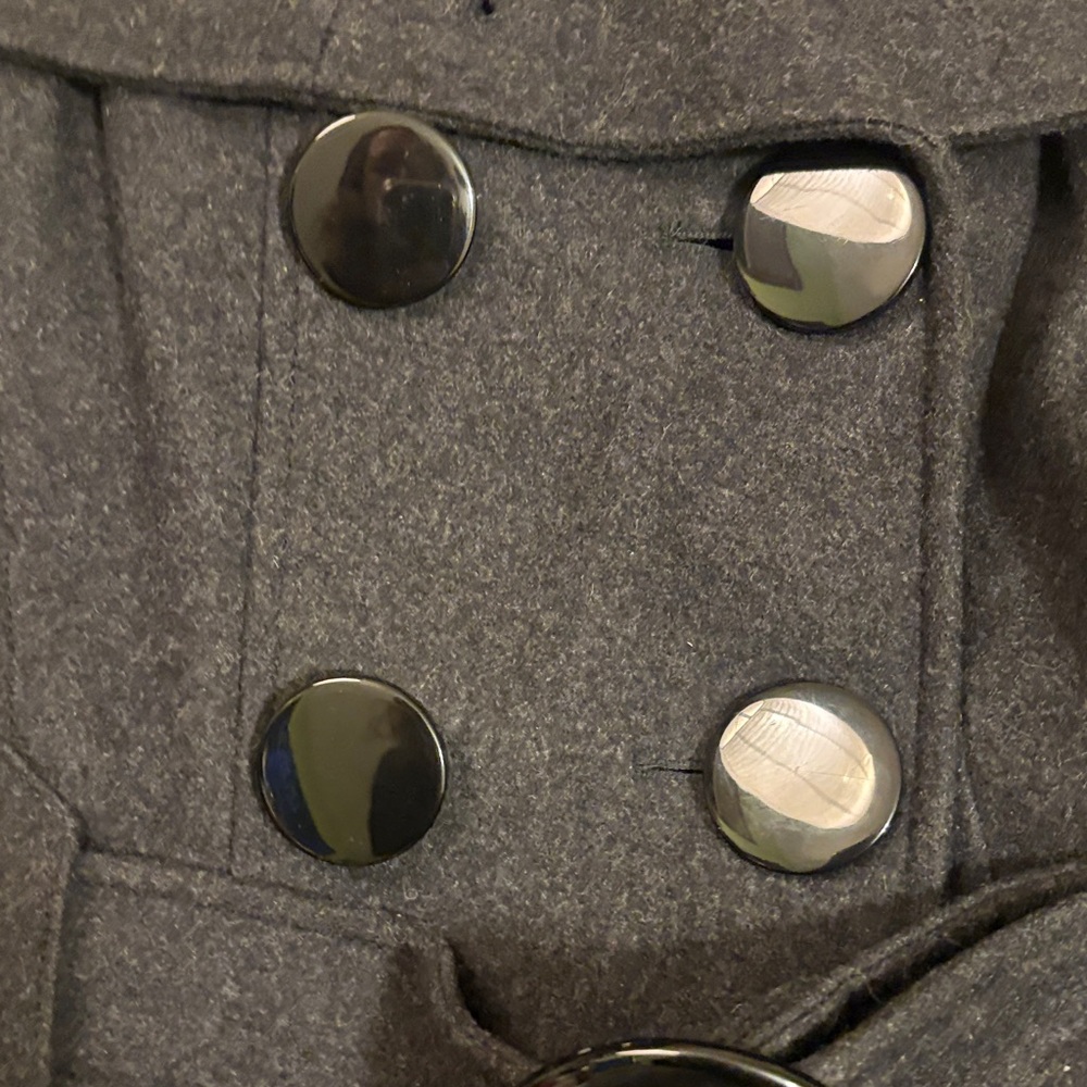 Guess Belted Wool Coat, Size Small, 2012 Collection - Picture 6 of 14